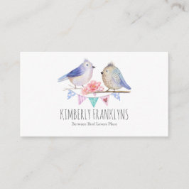 Vattenfärg för fågelskogsmarkunderland visitkort