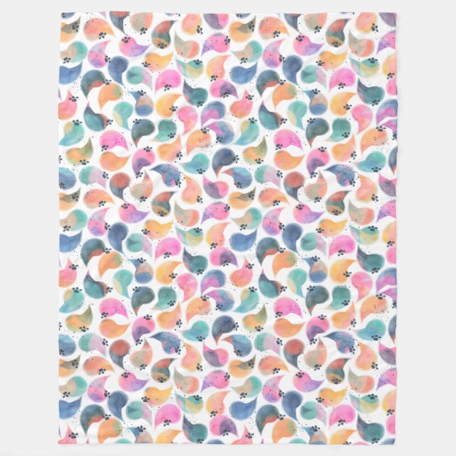 Vattenfärg för fiskskal fleecefilt (Framsidan)