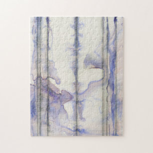 Vattenfärg för fritt violett uttryck pussel