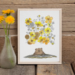 Vattenfärg för grundvattendag poster<br><div class="desc">Den här söta grundvattenfärgsdagen har en söt,  lycklig-grundtråd som dyker upp ur vintern den och drömmer om att se en fält-fullt av välsmakande fjäskare! Vi hoppas alla att han ser en tidigt Vår! Den här utskriften är av ursprunglig vattenfärg och rita teckningar.</div>