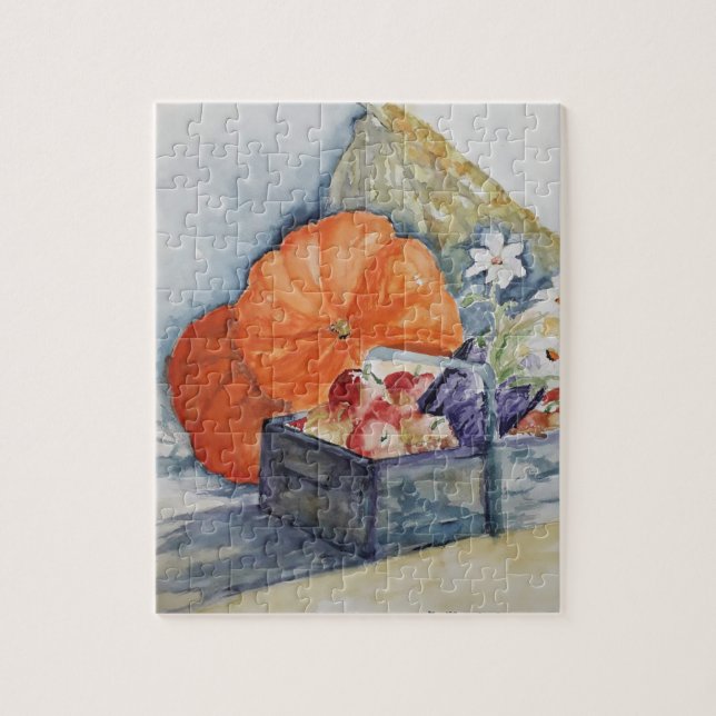 Vattenfärg för höstfrukt pussel (Vertikal)