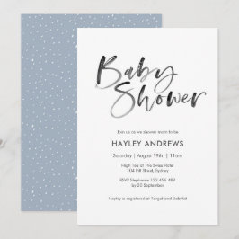 Vattenfärg för inbjudan till babyvy