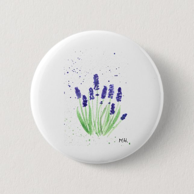 Vattenfärg för lavender knapp (Framsida)