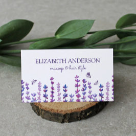 Vattenfärg för lavender och Butterfly Visitkort