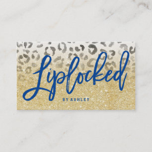 Vattenfärg för leopard för glitter för visitkort