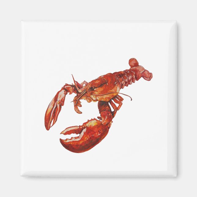 Vattenfärg för lobster magnet (Framsidan)