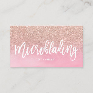 Vattenfärg för Microblading rosa guld- Visitkort