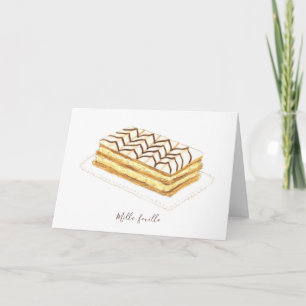 Vattenfärg för Mille-feuille-bakverk Kort