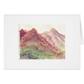 Vattenfärg för natur hälsningskort