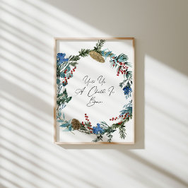 Vattenfärg för oss ett barn föds poster