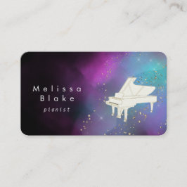vattenfärg för pianist visitkort