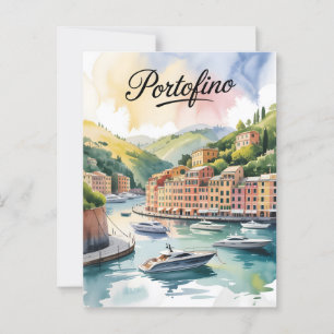 Vattenfärg för Portofino Vykort