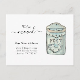 Vattenfärg för postlåda Nytt vykort för hemmakonto