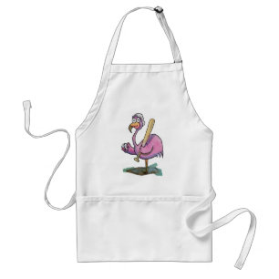 Vattenfärg för rosa Flamingo för baseball nyckf Förkläde