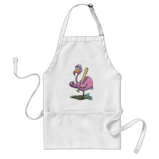 Vattenfärg för rosa Flamingo för baseball nyckfull Förkläde