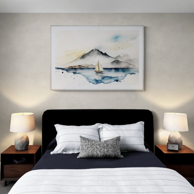 Vattenfärg för segelbåt poster (Skapare uppladdad)