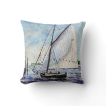 Vattenfärg för segelbåtar för seglingAlong konst