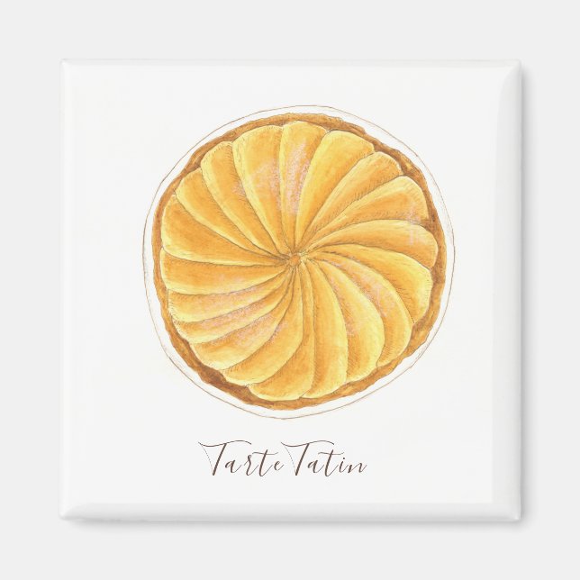 Vattenfärg för Tarte Tatin Magnet (Framsidan)