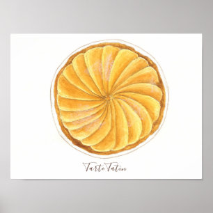 Vattenfärg för Tarte Tatin Poster