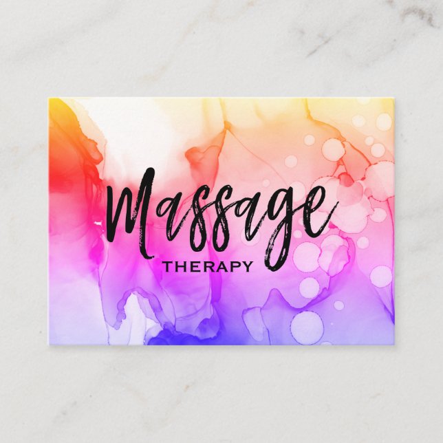 Vattenfärg för terapi för massage för visitkort (Framsida)