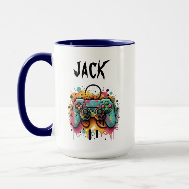 Vattenfärg för TV-spelskontroll | Cool Gaming Mugg (Vänster)