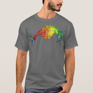 Vattenfärg Fossil Anomalocaris i regnbåge T Shirt