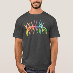 Vattenfärg Fossil Hallucigenia i regnbåge T Shirt