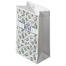 Vattenfärg Fransk Landstil Oliv Mönster Monogram
