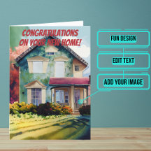 Vattenfärg Front of New Home Grattiss