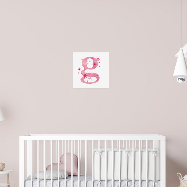 Vattenfärg G Poster (Barnkammare 2)