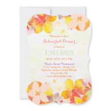 Vattenfärg Garden Flowers Bröllop Rehearsal Dinner