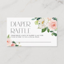Vattenfärg Garden Flowers Diaper Raffle
