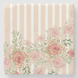 vattenfärg Garden Ro Hand-målad Stenunderlägg