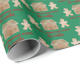 Vattenfärg Gingerbröd Söt jul Önskemål Presentpapper