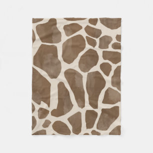 Vattenfärg Giraffe Animal Print Mönster Fleecefilt