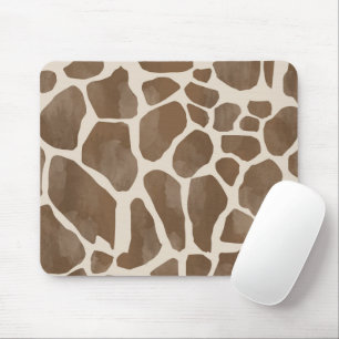 Vattenfärg Giraffe Animal Print Mönster Musmatta