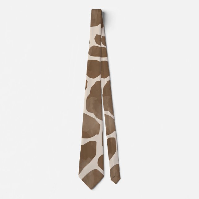 Vattenfärg Giraffe Animal Print Mönster Slips (Framsida)