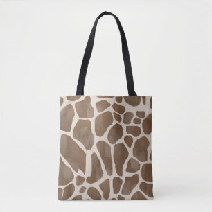 Vattenfärg Giraffe Animal Print Mönster Tygkasse