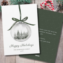 Vattenfärg Glad helg jul - prydnadsföremål