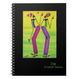 Vattenfärg, glädje och lycka anteckningsbok