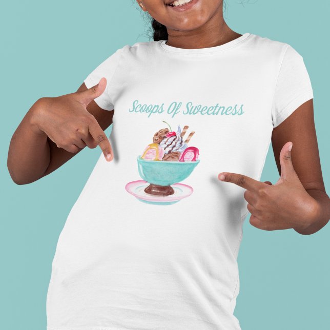 Vattenfärg Glass Sundae Barn T Shirt (Skapare uppladdad)