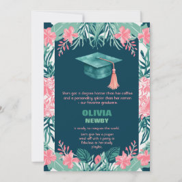 🎓Vattenfärg Glöd Grad-fest Inbjudningar