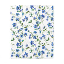 vattenfärg glöm mig inte, blommor