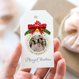 Vattenfärg God Jul Foto Present Kort