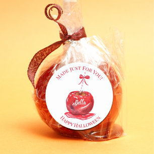 Vattenfärg Godisäpple Gott Halloween Runt Klistermärke