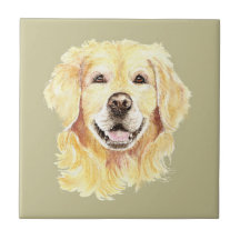 Vattenfärg Golden Retriever Hund Pet Animal