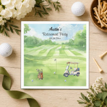 Vattenfärg Golfbana Pensionärsfest