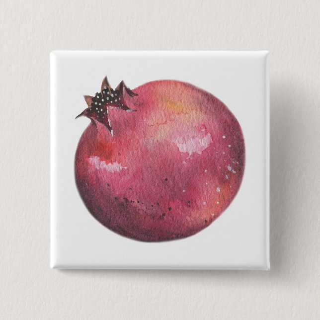 Vattenfärg Granatäpple Knapp (Framsida)