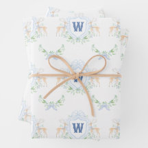 Vattenfärg Grandmillennial Ren Monogram Topp