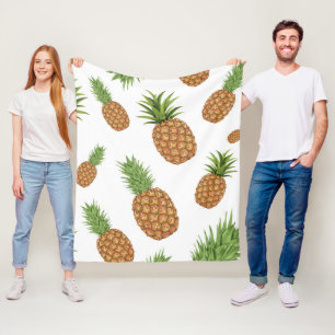 Vattenfärg gräs-äpple mönster 1 fleecefilt